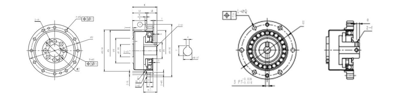Dimensions Of HMCG-ⅠSeries Component Strain Wave Gearing